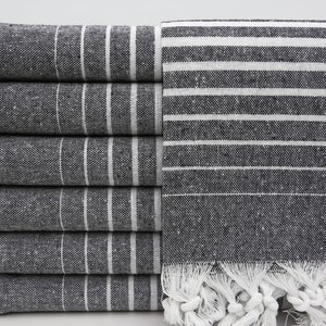 Turkish Towel,Peshtemal,Wholesale Towel,Turkish Bath Towel,Beach Towel,32&quot;x70&quot;,Home Decor,Cotton Towel,Turkish Peshtemal,Black Towel,AY007D
