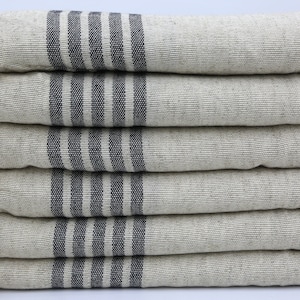 Asciugamano turco, asciugamano beige, asciugamano a righe nere, strofinaccio, 18&#39;&#39;x40&#39;&#39;, strofinaccio, asciugamano da cucina, asciugamano in lino, asciugamano per il viso, IM006F