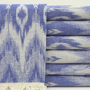 Turkish Towel,Blue Towel,Waved Design Towel,Throw Towel,40&#39;&#39;x73&#39;&#39;,Wholesale Towel,Beach Towel,Bath Towel,Gift Towel,Turkish Peshtemal,MA010D