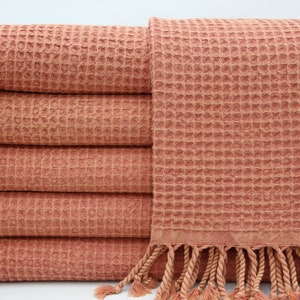 Handmade Towel,Organic Towel,Cotton Towel,Turkish Towel,Shower Towel,36&quot;x70&quot;,Turkish Peshtemal,Stonewashed Towel,Brown Towel,UA001D