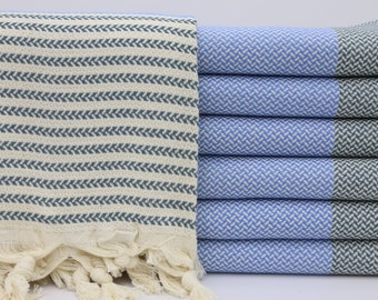 Wholesale Towels,Beach Towel Turkish,Bath Decor Towel,Turkish Towel,38"x70",Turkish Peshtemal,Khaki And Blue Towel,Home Decor,BC002D