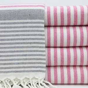 Toalla turca, toalla de regalo para dama de honor, toalla de felpa, toalla rosa, toalla a granel, 38" x 63", toalla tejida a mano, peshtemal turco, toalla orgánica, UA006D