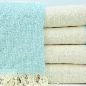 Turkish Blanket,Mint Bed Cover,Bachelor Gift Blankets,Aztec Bed Cover,Decorative Bed Cover,79&quot;x95&quot;,Home Decor,Turkish Bedspread,IM004E