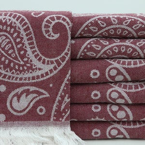 Turkish Towel,Bachelorette Towel,Bulk Towel,Beach Towel,Bath Towel,40"x65",Anatolian Towel,Spa Towel,Turkish Peshtemal,Burgundy Towel,OY011D