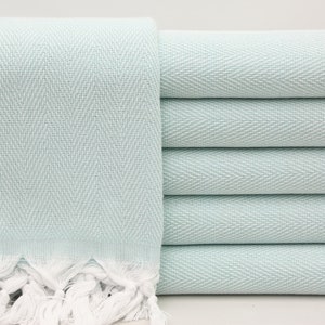 Toalla de baño turca de menta, toalla bordada, toalla de algodón, 38" x 67", obsequios de boda, obsequios de despedida de soltera, toalla suave, toalla al por mayor, BD018D