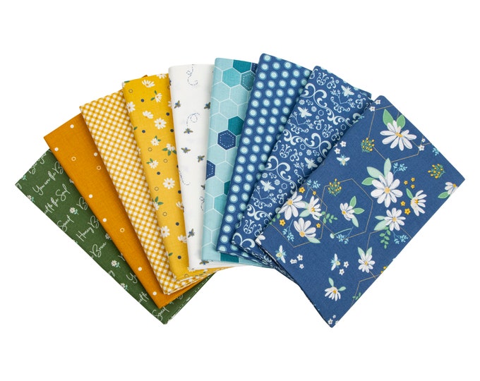Daisy Fields 9pc Fat Quarter Bundle Denim Etsy