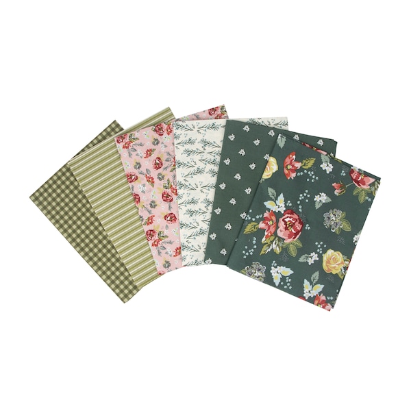 Riley Blake Bellissimo Gardens 6pc Fat Quarter Bundle - Jade