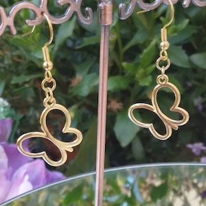 Gold Butterfly Earrings
