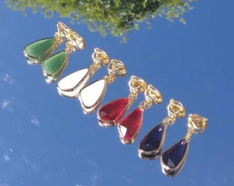 Clip-on Faceted Earrings