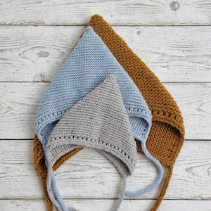 Patrón de gorro para tejer - Cualquier grosor de hilo - Patrón de gorro para bebé, niño pequeño, niño y adulto - Descarga instantánea en PDF - BurraKnits