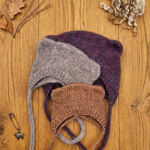 Bear Bonnet Knitting Pattern - Any Yarn Weight - Bonnet Pattern for Baby, Toddler, Child and Adult - PDF Instant Download - BurraKnits