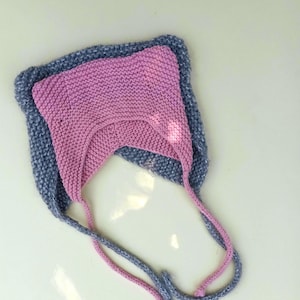 Bear Garter Stitch Bonnet Knitting Pattern - Bonnet Pattern for Baby, Toddler, Child and Adult - PDF Instant Download - BurraKnits