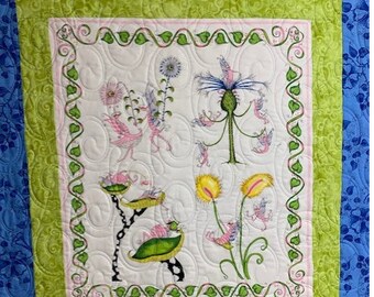 Blue Fairies Baby Quilt