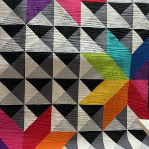 Big block Star quilt handmade blanket