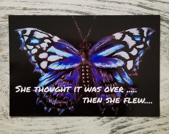School Locker / Fridge Magnet - Butterfly - Inspirational