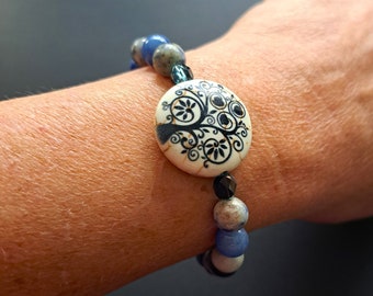 Blue Sodalite -Adventurine & Howlite Healing Stone Bracelet