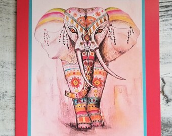 Mysterious Elephant Blank Greeting Card - Original Artwork