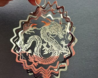 Dragon Suncatcher - Large Crystal & Black and Aurora Crystals