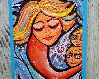 Mother's Love Greeting Card Original Artwork