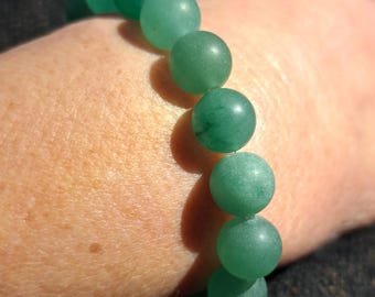 Matte Green Adventurine Bracelet - Semi-Precious Stones