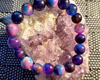 Rare Sugilite 10mm - Semi-Precious Stone Bracelet Purple