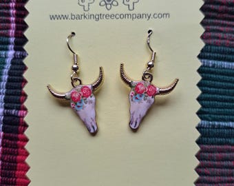 Bullhead Country Farm- Golden .925 Silver Wire Drop Earrings