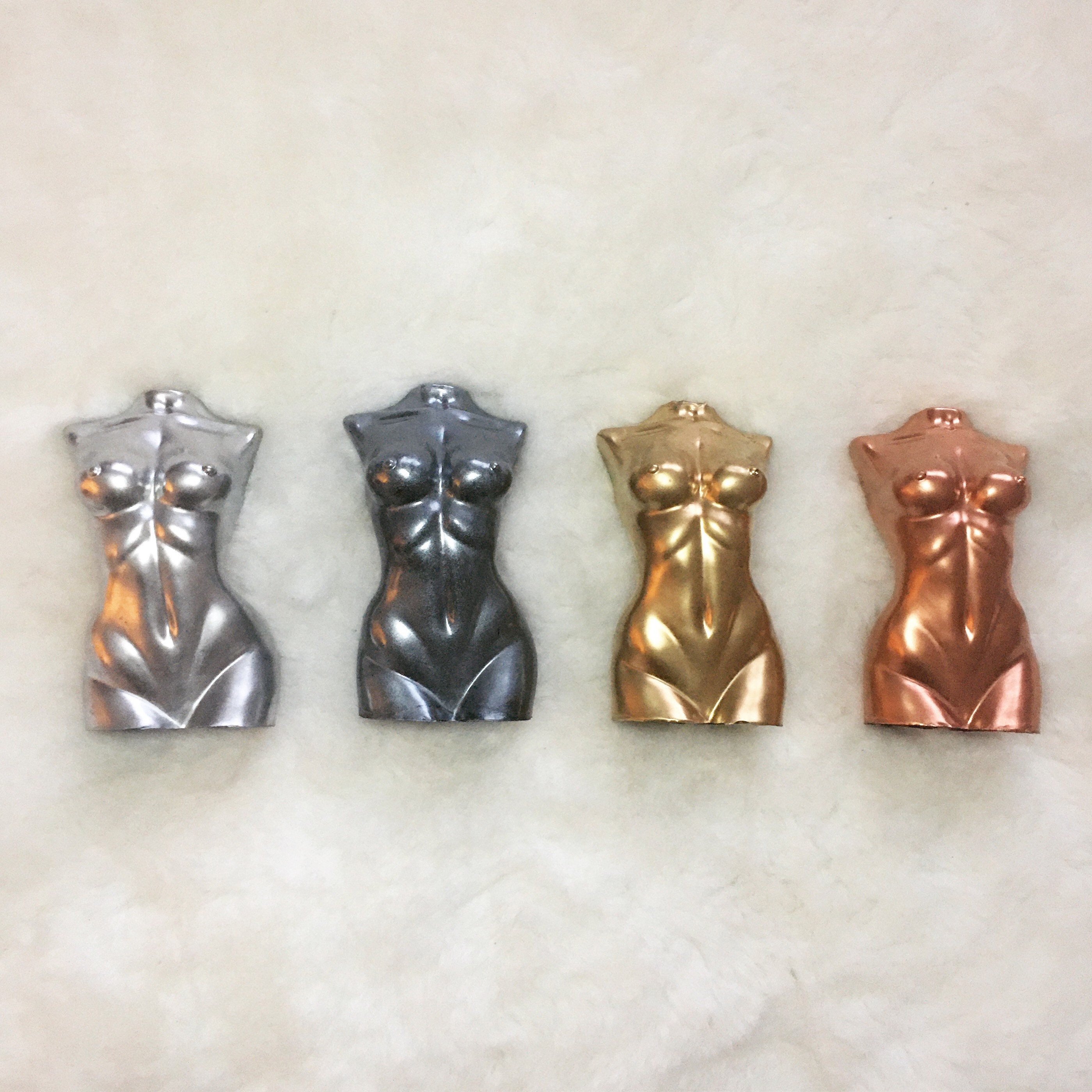 Metallic resin female body ornament Etsy