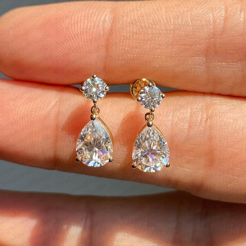 Moissanite Minimalist 925 Sterling Silver Earrings