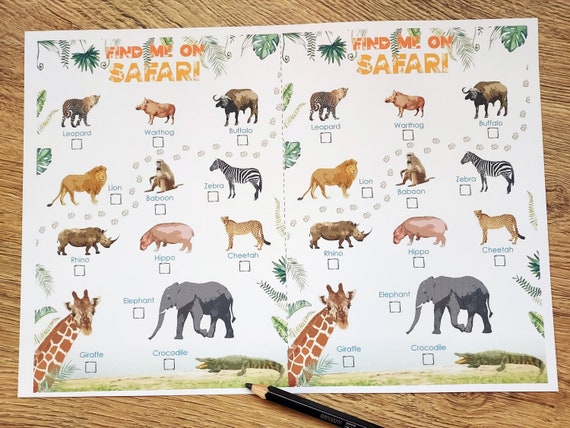 Printable Safari Wildlife Checklist Zoo Scavenger Hunt for - Etsy UK Printable Safari Wildlife Checklist Zoo Scavenger Hunt for - Etsy UK