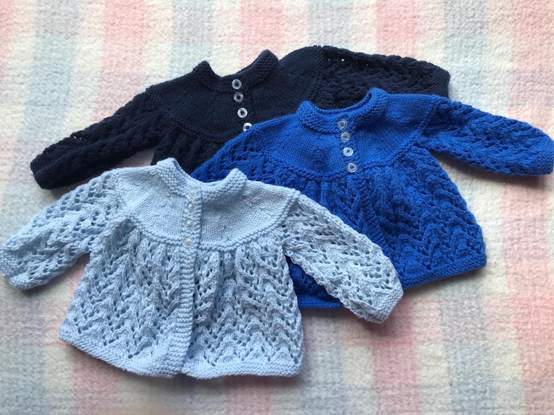 Hand knitted baby cardigan image 2