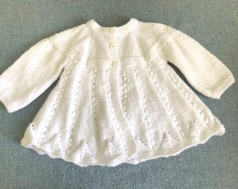 Hand knitted newborn baby cardigan