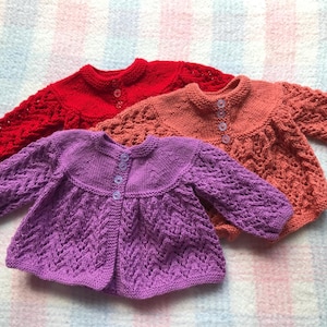 Hand knitted baby cardigan image 3