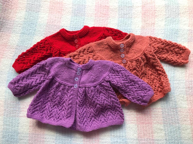 Hand knitted baby cardigan image 3