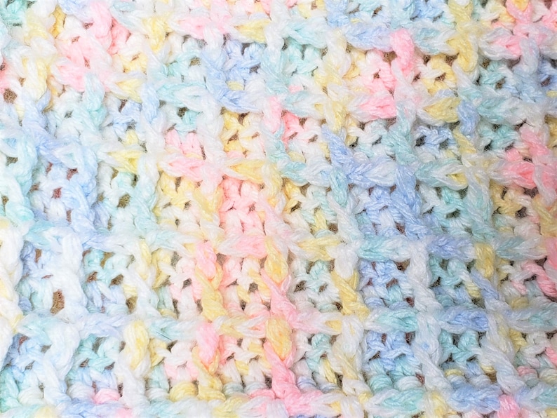 Waffle Stitch Baby Blanket Crochet PATTERN / Easy Crochet Blanket /PDF Crochet Pattern / Gender Neutral Baby Blanket Pattern / Baby Blanket image 6