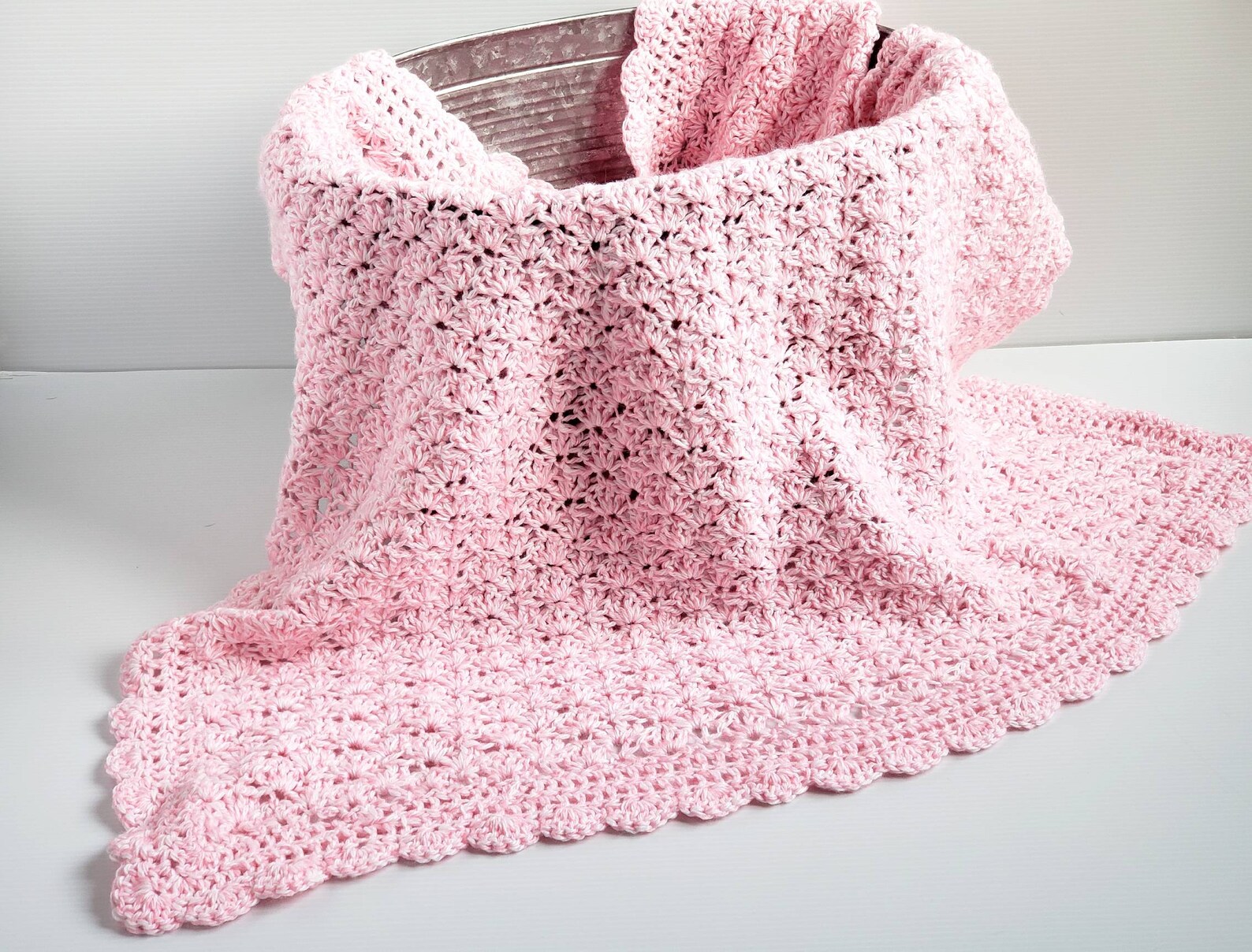 Shell Stitch Baby Blanket Crochet Pattern (PDF Download) - Etsy