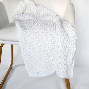 Alpine Stitch Baby Blanket Crochet PATTERN / Easy Crochet Blanket /PDF Crochet Pattern / Gender Neutral  Baby Blanket Pattern / Baby Blanket