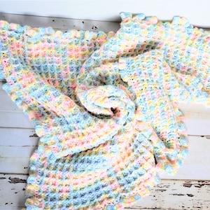 Waffle Stitch Baby Blanket Crochet PATTERN / Easy Crochet Blanket /PDF Crochet Pattern / Gender Neutral Baby Blanket Pattern / Baby Blanket image 10