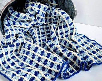 Block Stitch Baby Blanket Crochet PATTERN / Easy Crochet Blanket /PDF Crochet Pattern / Baby Blanket / Baby Afghan Crochet Pattern
