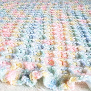 Waffle Stitch Baby Blanket Crochet PATTERN / Easy Crochet Blanket /PDF Crochet Pattern / Gender Neutral Baby Blanket Pattern / Baby Blanket image 5