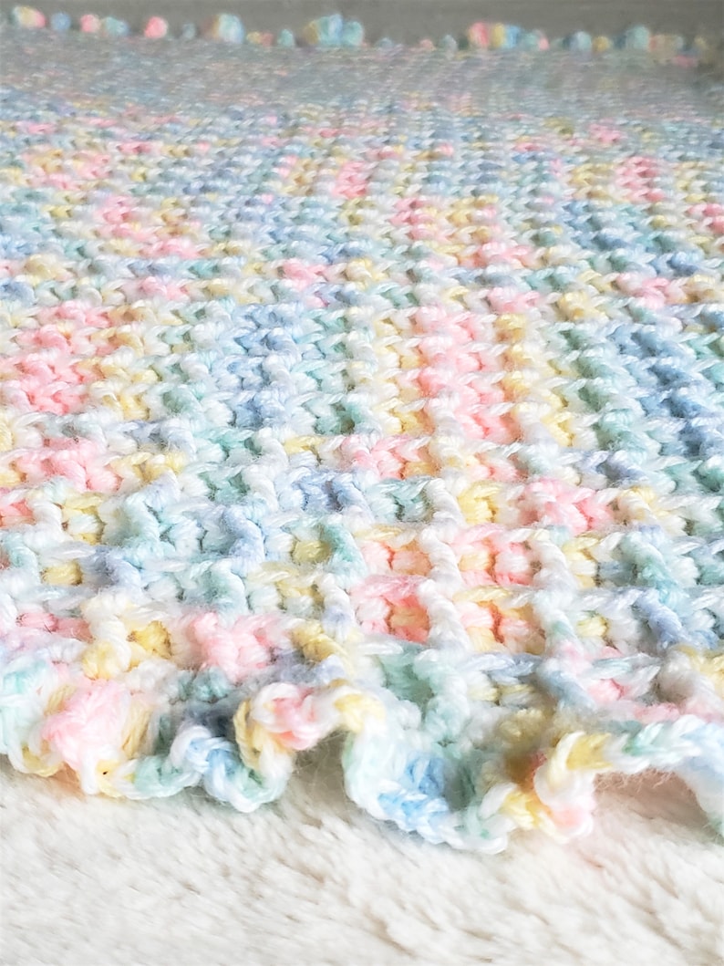 Waffle Stitch Baby Blanket Crochet PATTERN / Easy Crochet Blanket /PDF Crochet Pattern / Gender Neutral Baby Blanket Pattern / Baby Blanket image 5