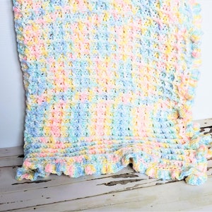 Waffle Stitch Baby Blanket Crochet PATTERN / Easy Crochet Blanket /PDF Crochet Pattern / Gender Neutral Baby Blanket Pattern / Baby Blanket image 8