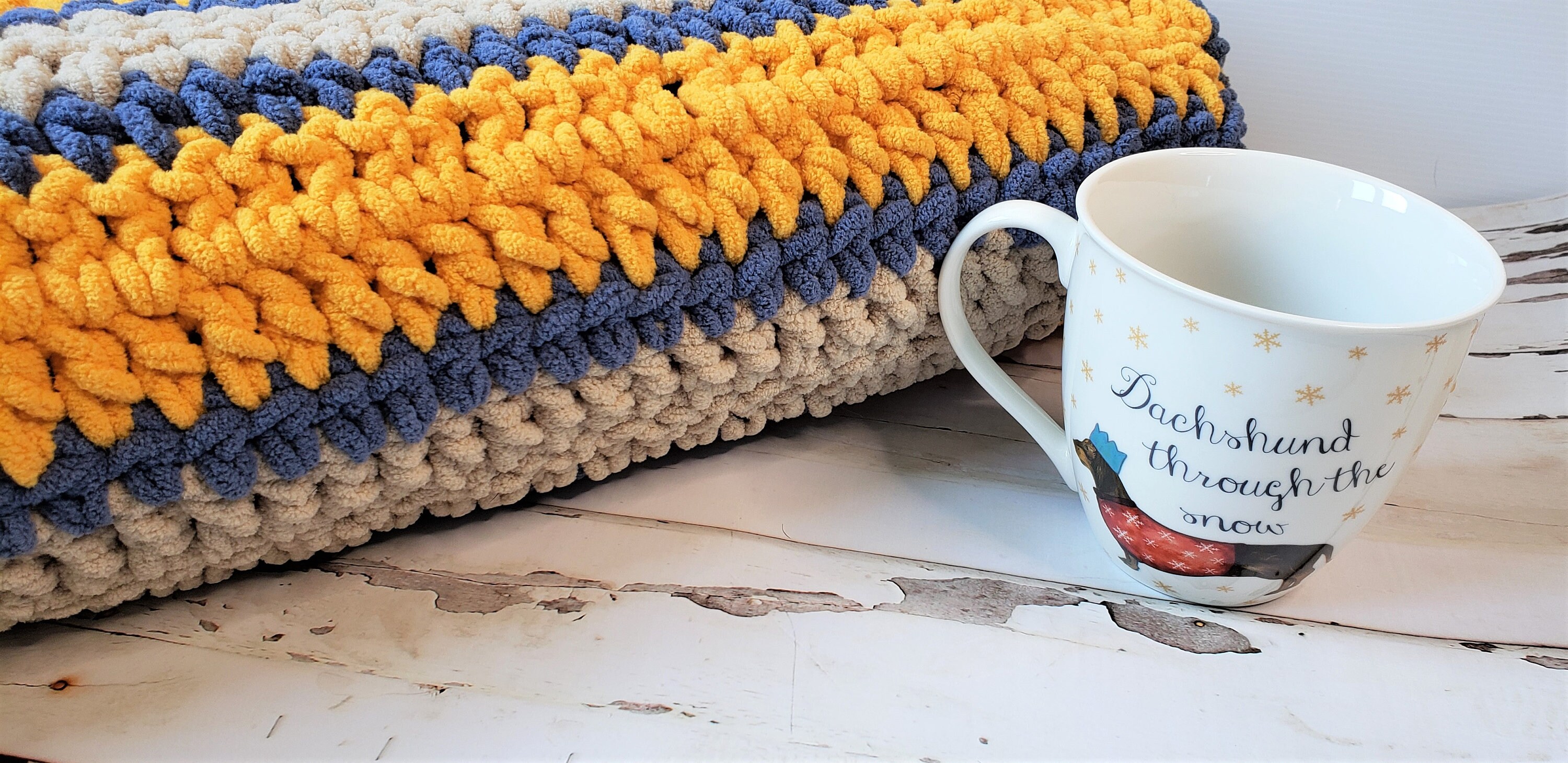 Bernat Cozy Country Blanket PATTERN // Easy Crochet Blanket // Etsy