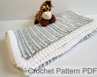 Crochet Easy Baby Blanket PATTERN // Easy Crochet Blanket //PDF Crochet Pattern // Crochet Baby Blanket Pattern // Baby Blanket  Pattern