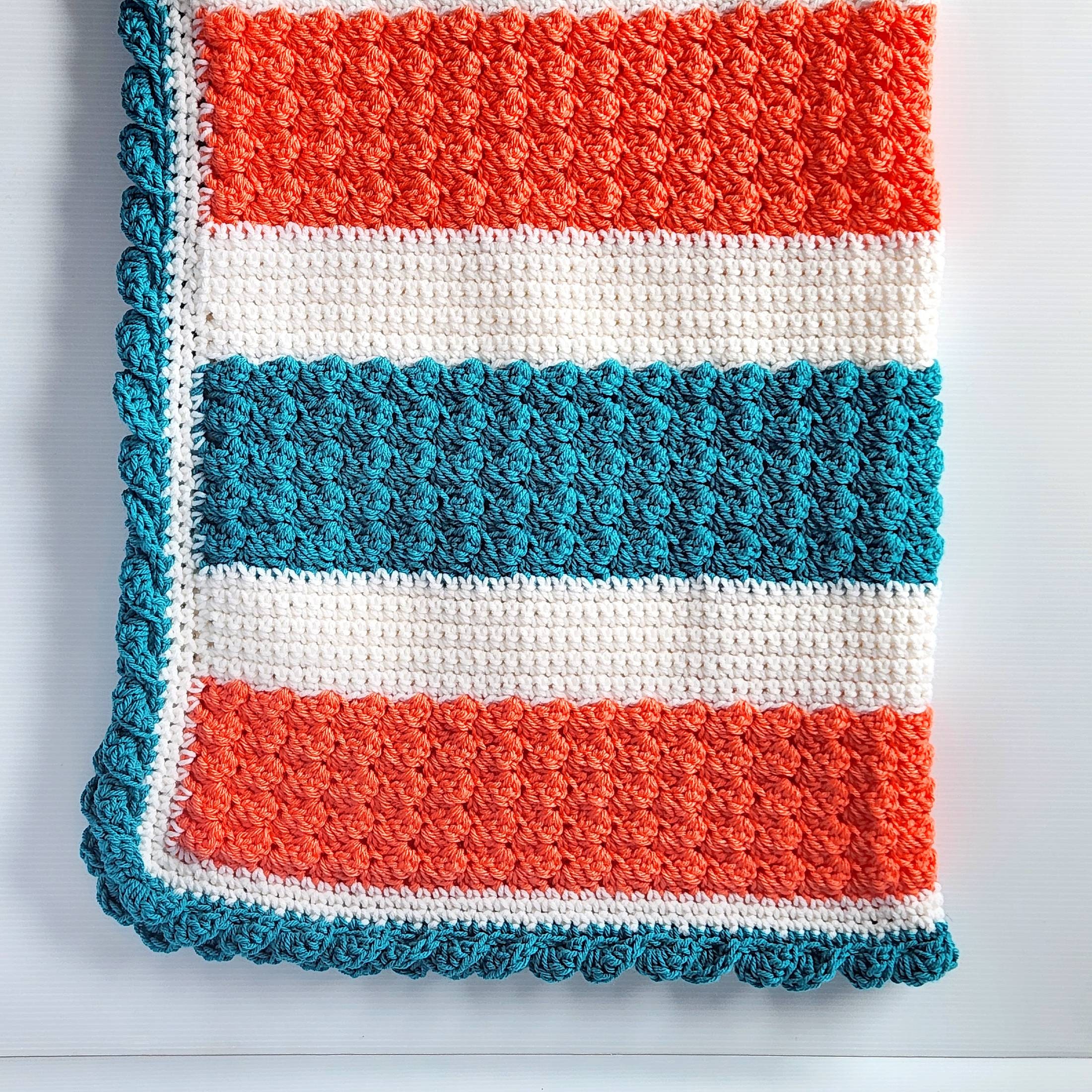Blanket Stitch Crochet Pattern: Easy Lapghan Afghan (PDF Pattern