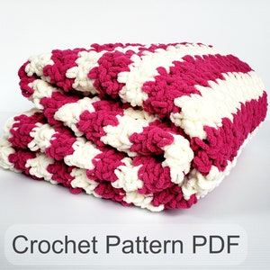 Bulky Crochet Blanket Pattern: Easy Bernat Throw (PDF Pattern)