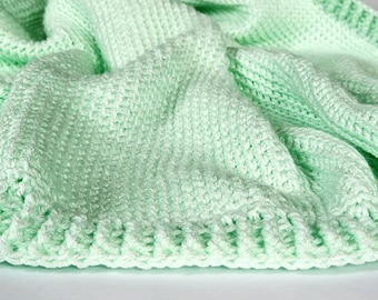 Tunisian Crochet Baby Blanket Pattern: Easy Half Double Stitch (PDF Pattern)