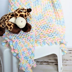 Waffle Stitch Baby Blanket Crochet PATTERN / Easy Crochet Blanket /PDF ...