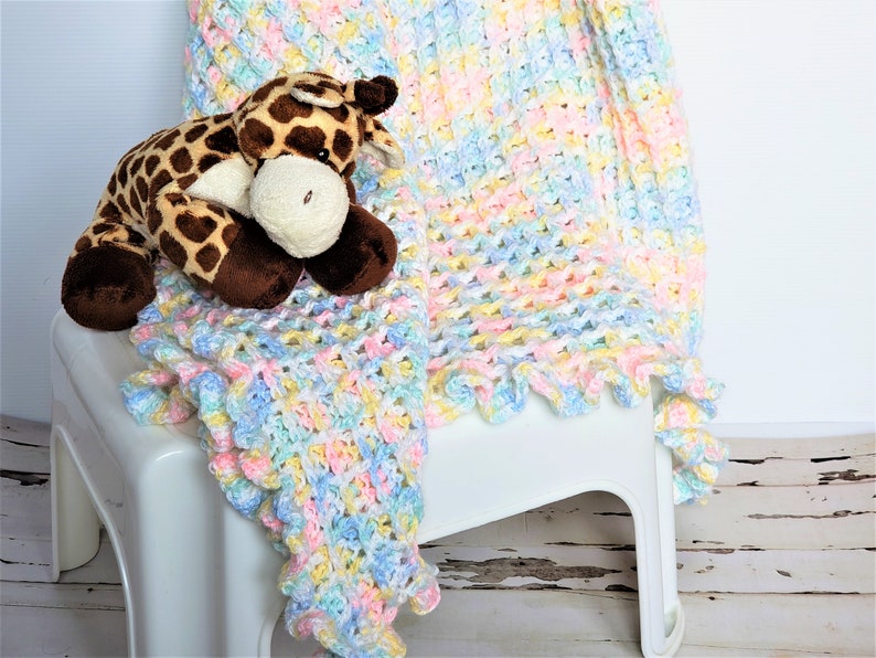 Waffle Stitch Baby Blanket Crochet PATTERN / Easy Crochet Blanket /PDF Crochet Pattern / Gender Neutral Baby Blanket Pattern / Baby Blanket image 9