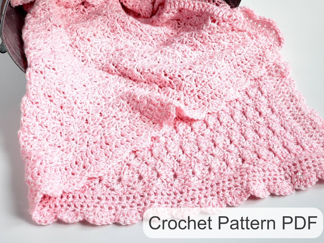 Shell Stitch Baby Blanket Crochet Pattern (PDF Download) - Etsy