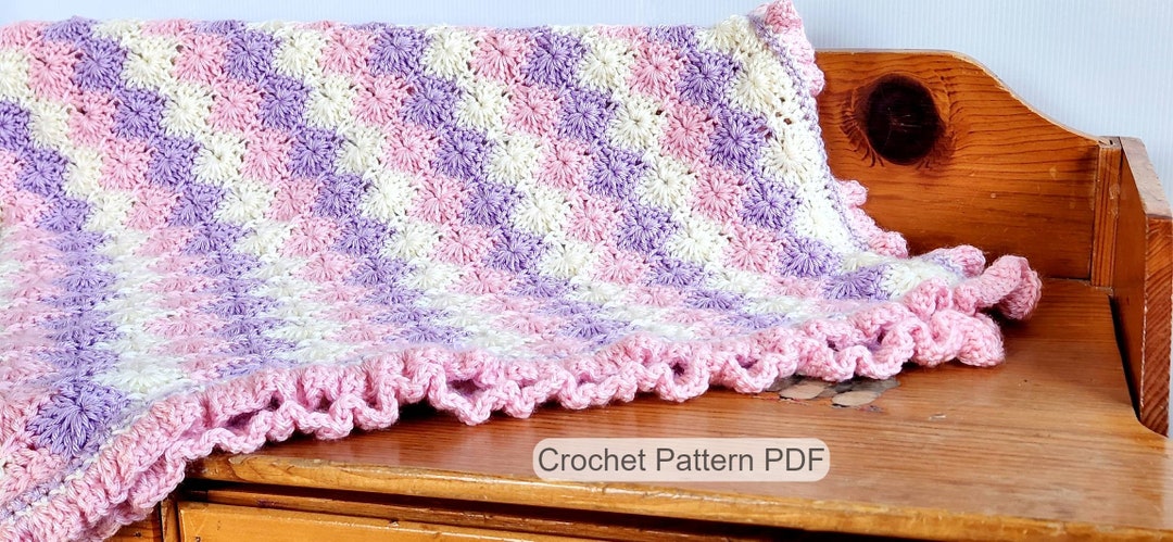 Harlequin Stitch Crochet Baby Blanket Pattern (PDF Download)